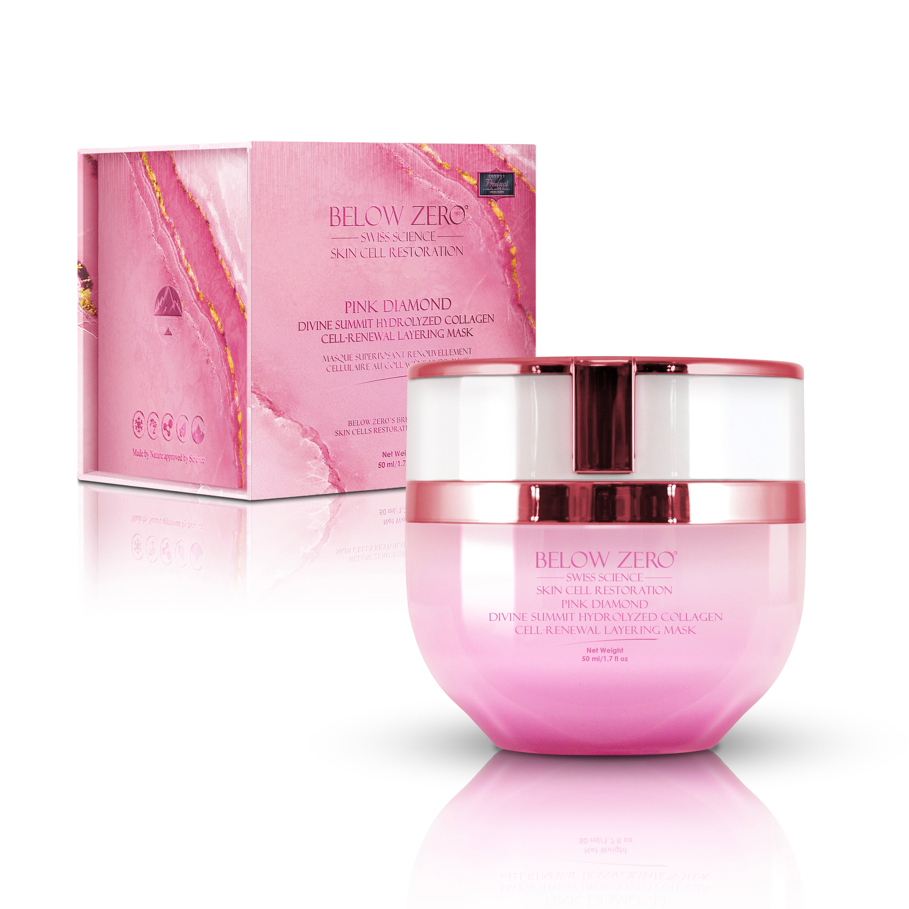 Below Zero Pink Diamond Divine Summit Hydrolyzed Collagen Cell-Renewal