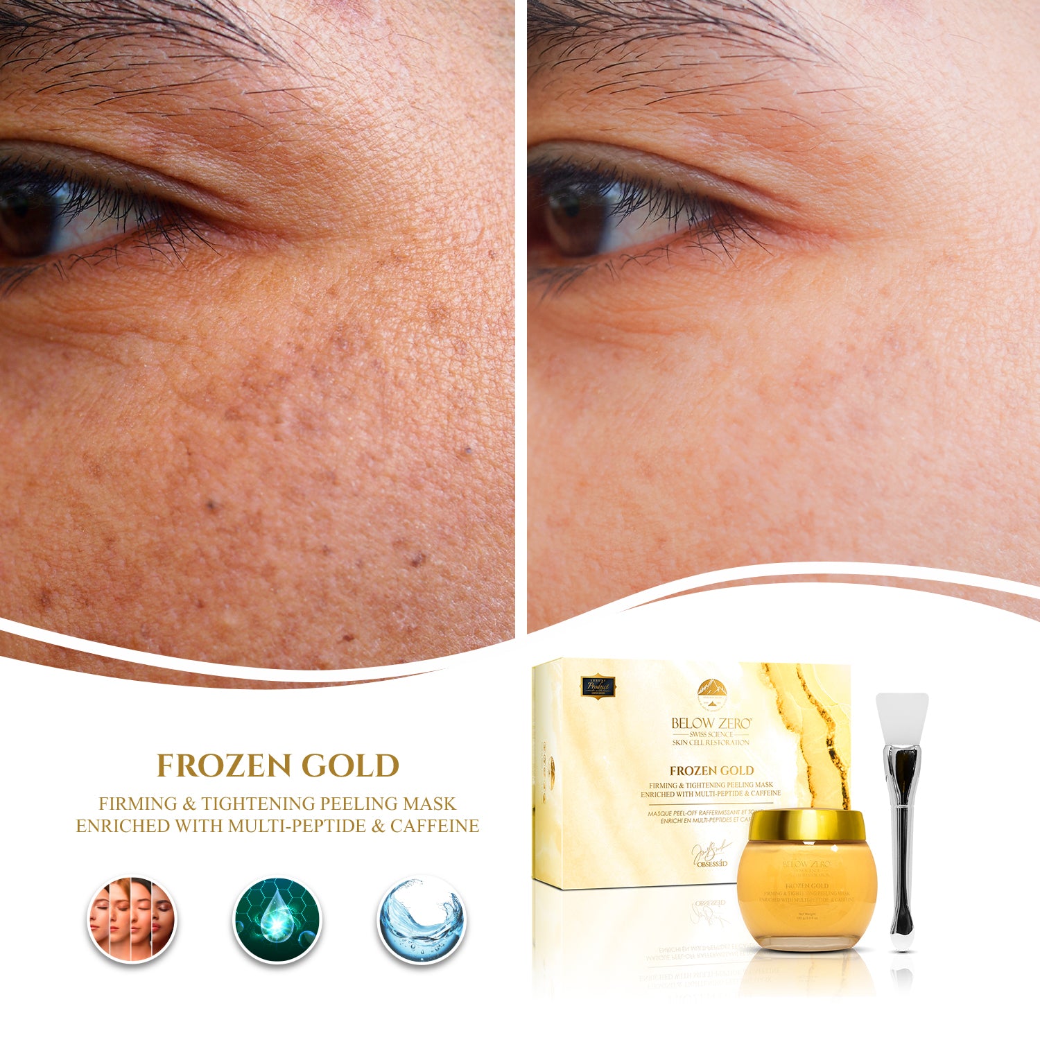 Below Zero Frozen Gold - Firming & Tightening Peeling Mask enriched wi