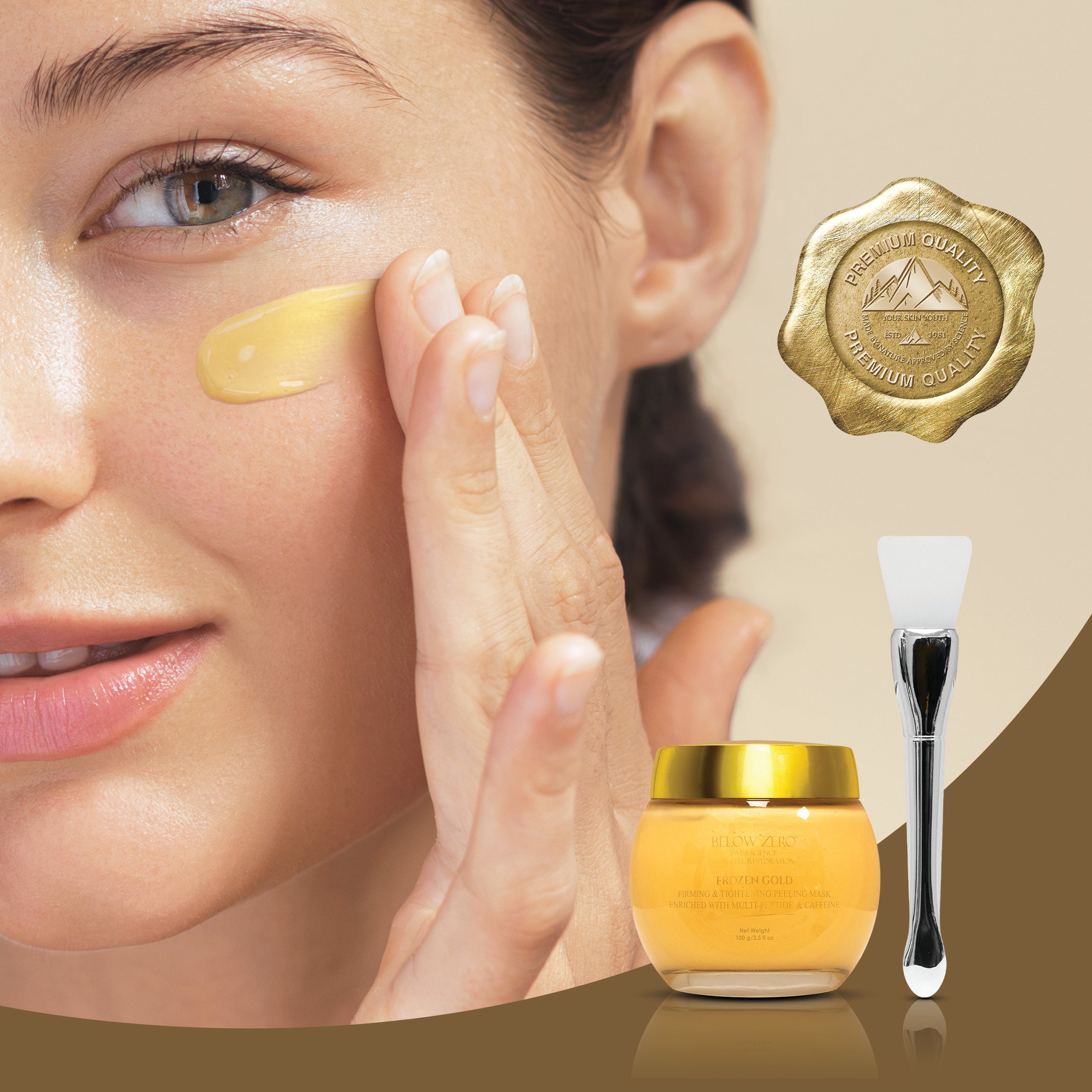 Below Zero Frozen Gold - Firming & Tightening Peeling Mask enriched wi