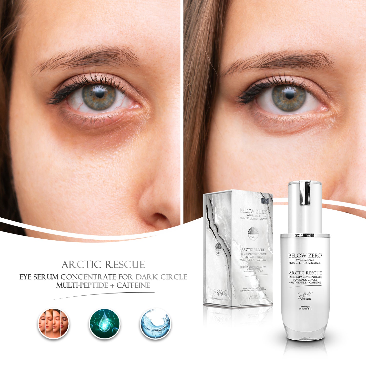 Below Zero Arctic Rescue Eye Serum Concentrate for Dark Circle Multi-P