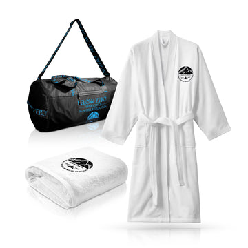 Below Zero Duffle Bag with Robe and Bath Towel